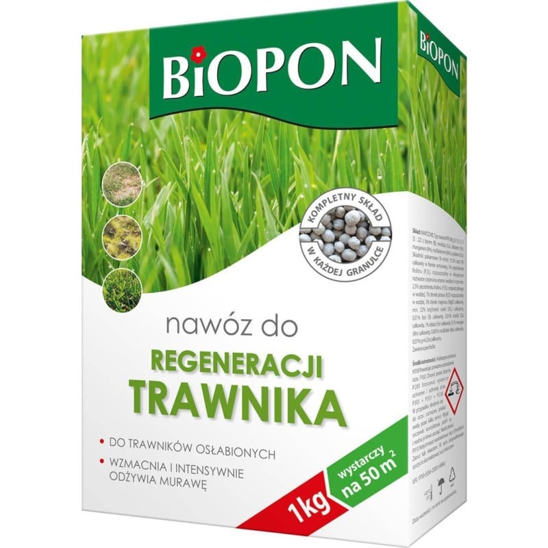 Nawóz do regeneracji trawnika granulat 1kg