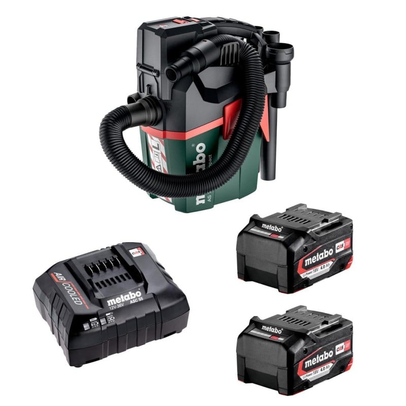 Odkurzacz Metabo AS 18 L PC Compact / 602028850 18V 2x4Ah 6l 120mbar kl. L