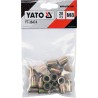 Nitonakrętki stalowe M8 20 sztuk YATO