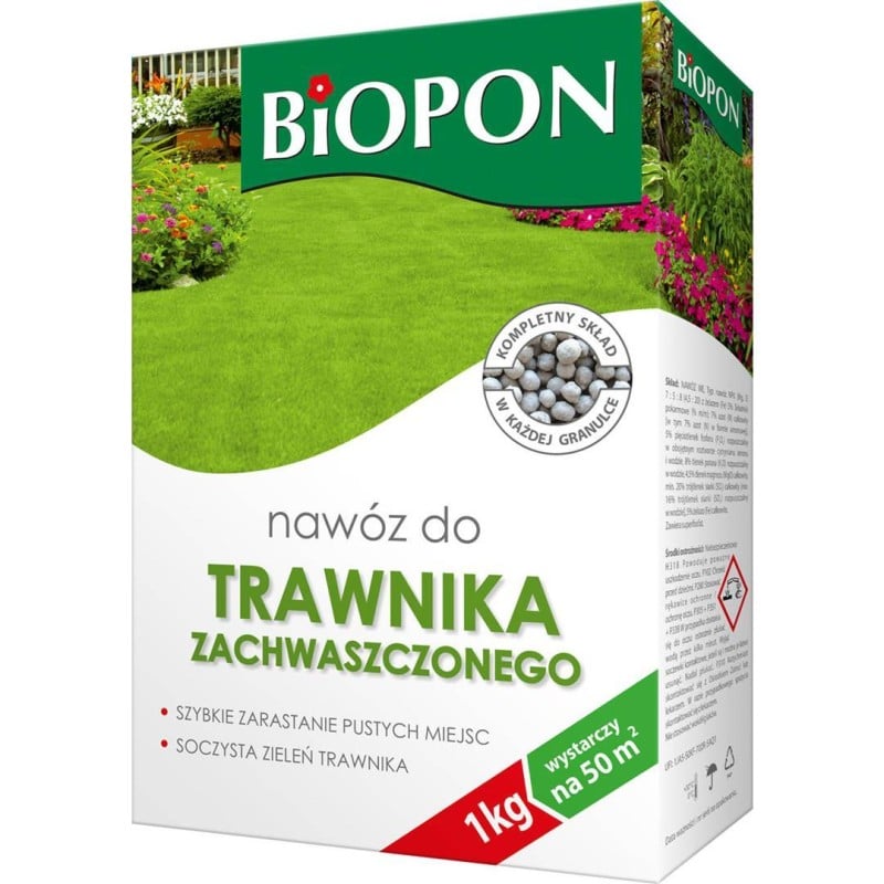 Nawóz do trawnika zachwaszczonego granulat 1kg