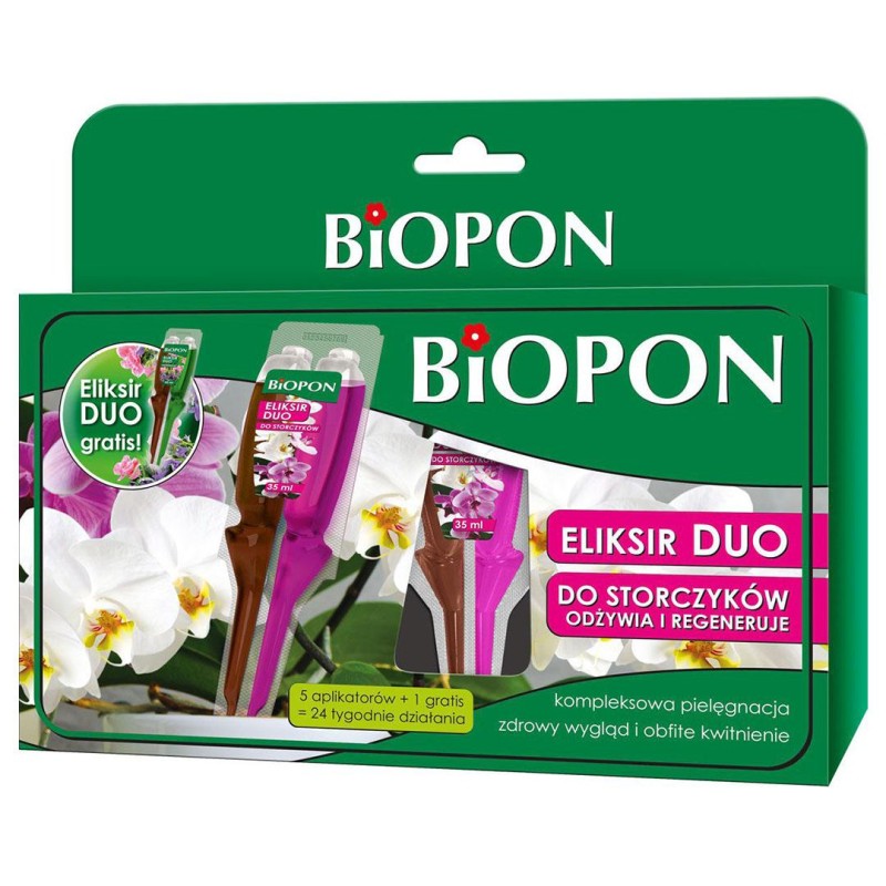 Odżywka eliksir DUO do storczyków BIOPON B1579 aplikator 5x35ml + 1gratis