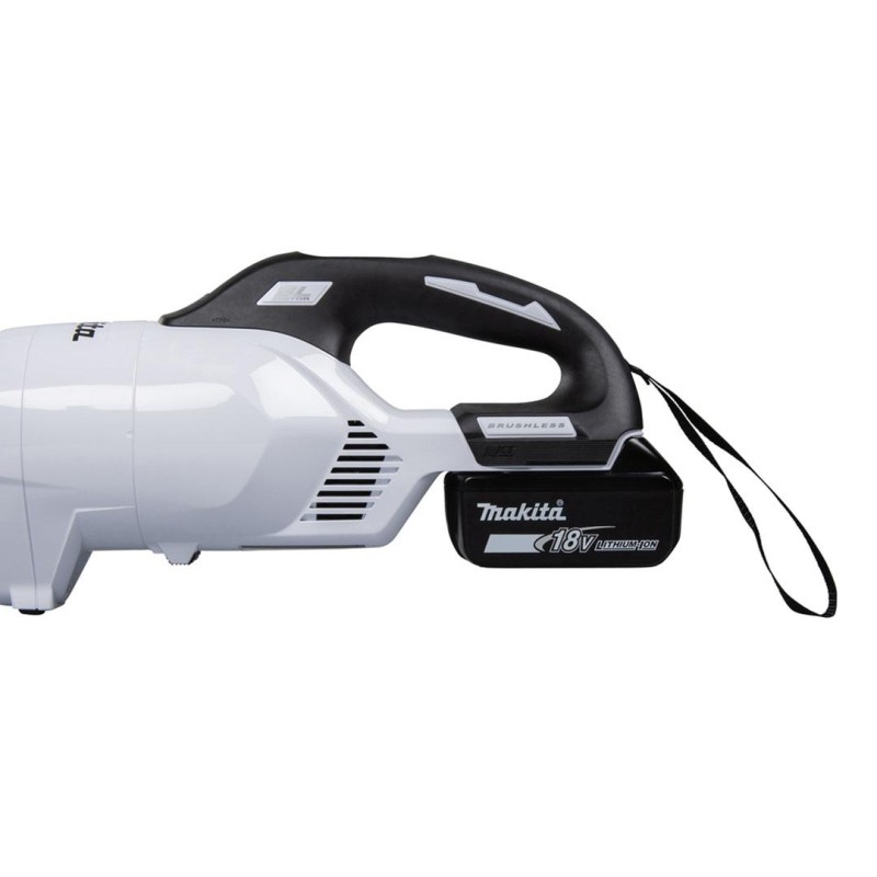 Pionowy odkurzacz akumulatorowy Makita DCL286FZW+BL1850B 18V 1x5Ah LXT BLDC biały cyklon
