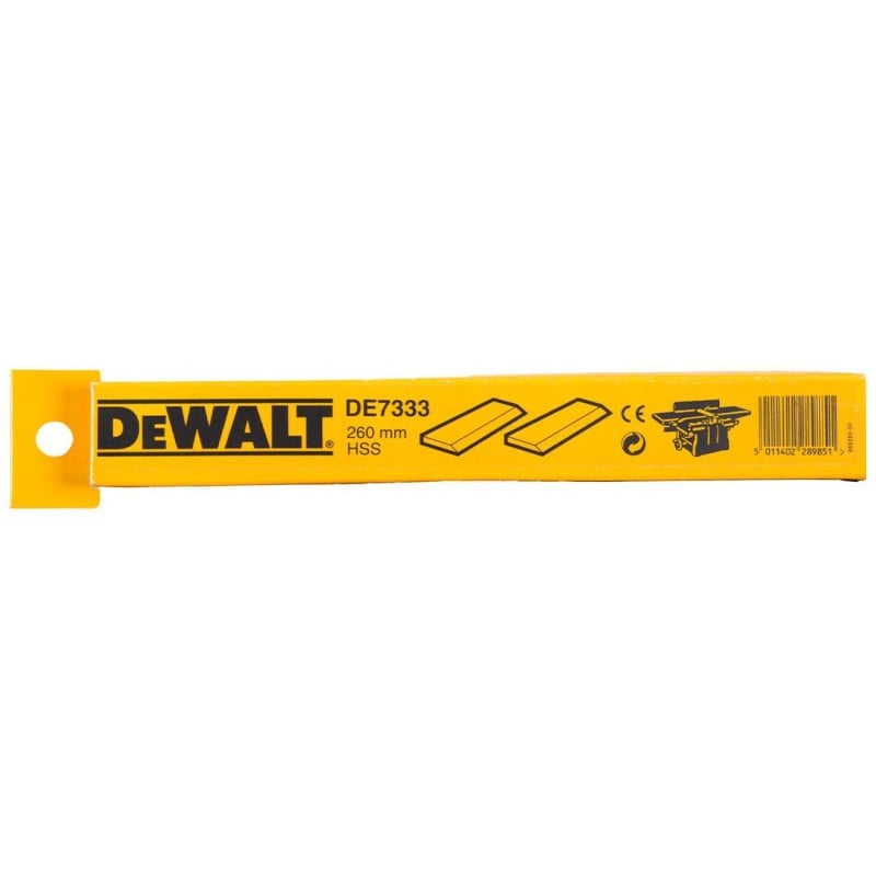 Noże zapasowe DeWALT DE7333 HSS 260mm do strugarki grubościówki D27300 2 szt.