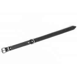 Obroża 2-razy szyta 20mm x 550mm CZARNA