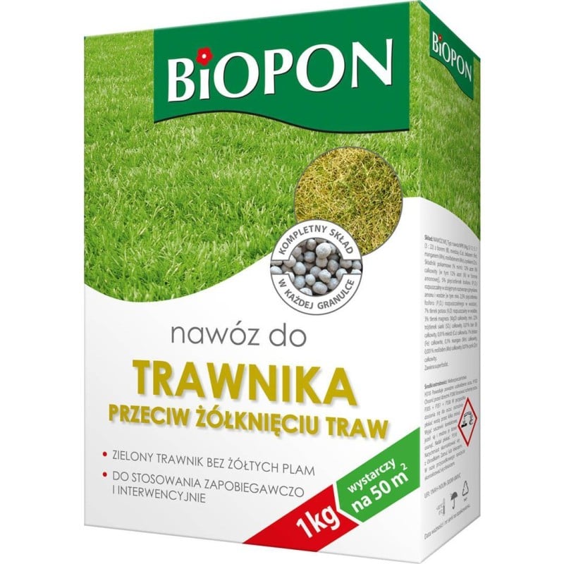 Nawóz do trawnika przeciw żółknięciu granu 1kg