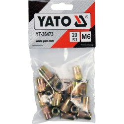 Nitonakrętki stalowe M6 20 sztuk YATO