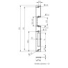 Szyld do elektrozaczepu ELEKTRA SP2501-M R3 R4 prosty długi 250mm L/P