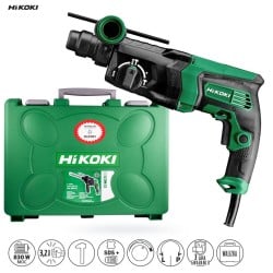 Młotowiertarka HiKOKI DH26PC2 WSZ 230V 830W 3,2J 3-funkcyjna + głowica adapter SDS PLUS