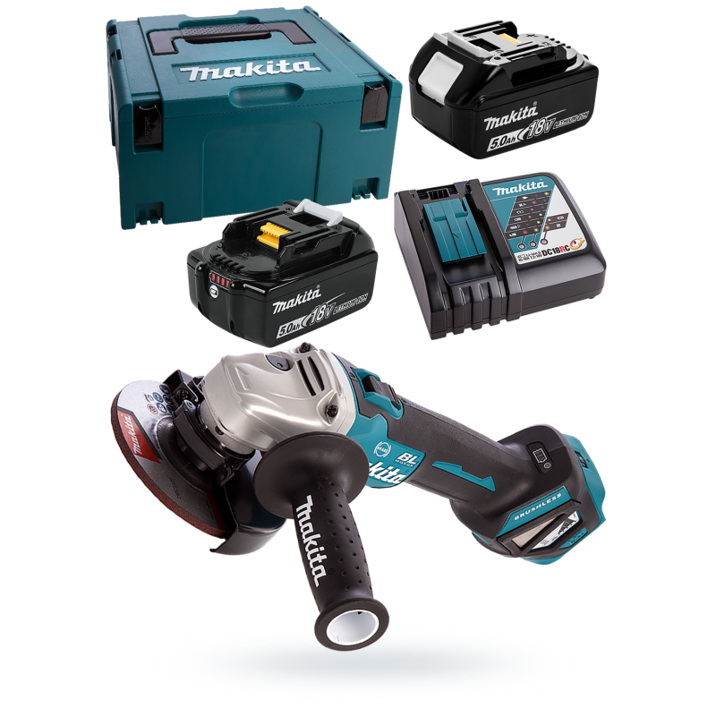 Szlifierka Makita DGA513RTJ 125mm 18V 2x5Ah BL XPT