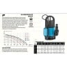 Pompa zatapialna do wody z pływakiem Dambat IP400 5MB 230V 400W 125 l/min