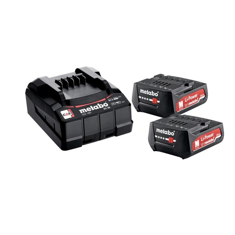 Piła szablasta / lisica Metabo PowerMaxx SSE 12 BL / 602322890+685300000 LiPOWER 12V 2x2Ah 16mm Quick