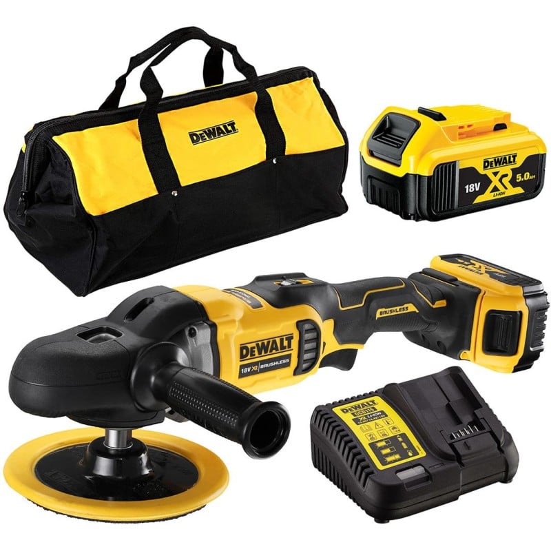 Polerka 18V 180mm M14 2x5Ah Torba DeWalt DCM849P2