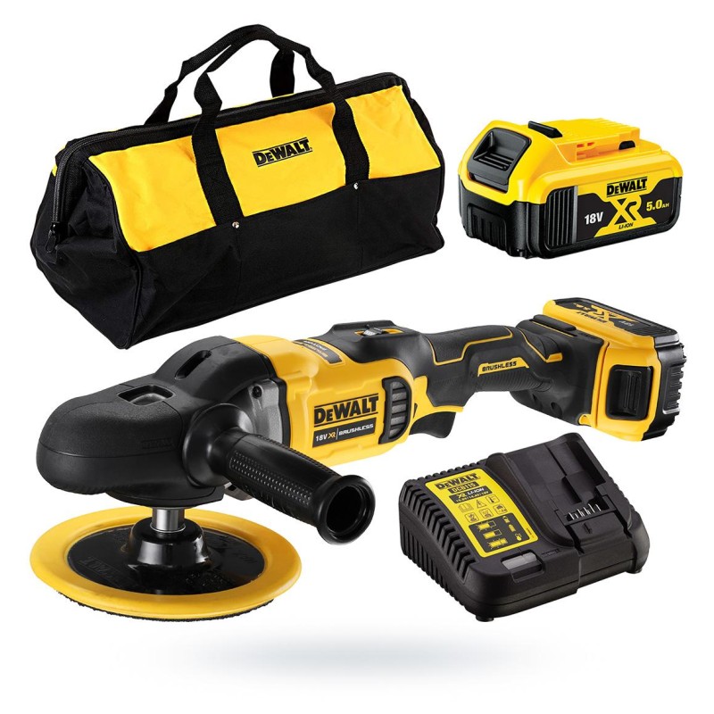 Polerka 18V 180mm M14 2x5Ah Torba DeWalt DCM849P2