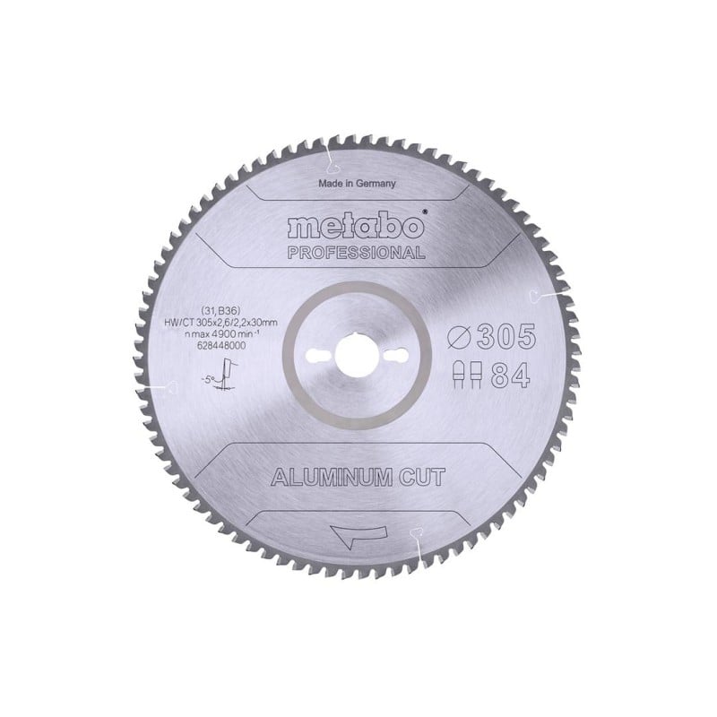 Piła tarczowa do cięcia aluminium Metabo 628448000 305x30mm 84z HW/CT