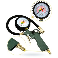 Pistolet do pompow kół manometr duży