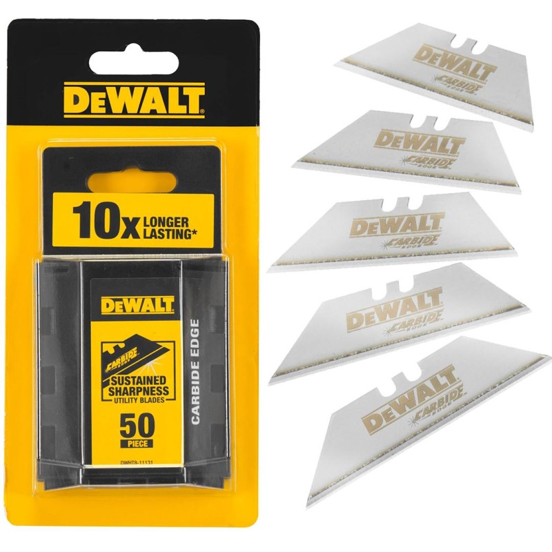 Ostrza trapezowe do noża Carbide DeWALT 50 sztuk