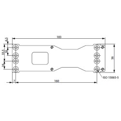 Płyta montażowa do samozamykacza Assa Abloy DCA120-40 183x56mm ocynk
