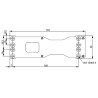 Płyta montażowa do samozamykacza Assa Abloy DCA120-40 183x56mm ocynk