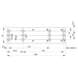 Płyta montażowa do samozamykacza DC140 Assa Abloy DCA161-9016 biały 206x55x5 mm