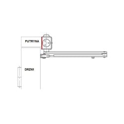 Płyta montażowa do samozamykacza DC140 Assa Abloy DCA161-9016 biały 206x55x5 mm