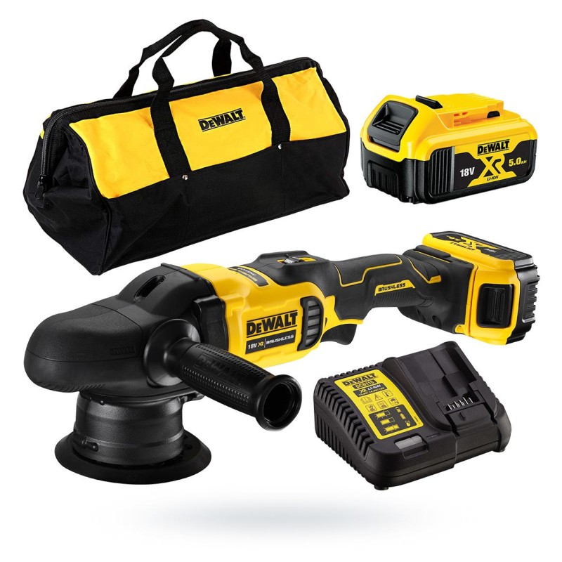 Polerka mimośrodowa DeWalt DCM848P2 18V 125mm 2x5A