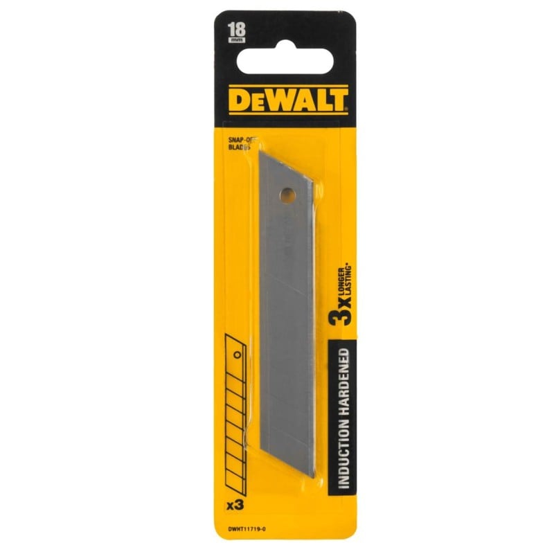 3 ostrza łamane 18mm hartowane do noży DeWALT