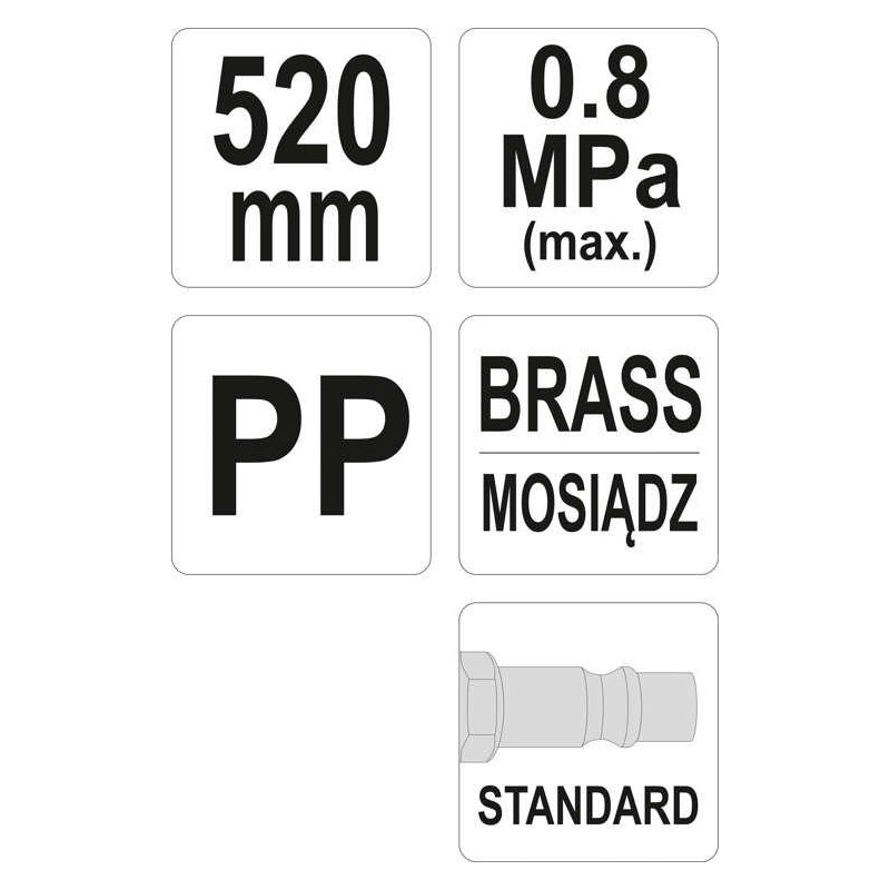 Pistolet do przedmuchiwania 520mm