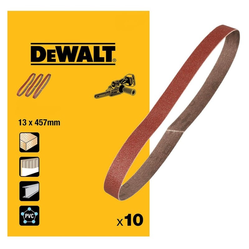 Pas bezkońcowy/taśma szlifierska DeWALT DT3605 do DCM200 457x13mm P80 10 sztuk