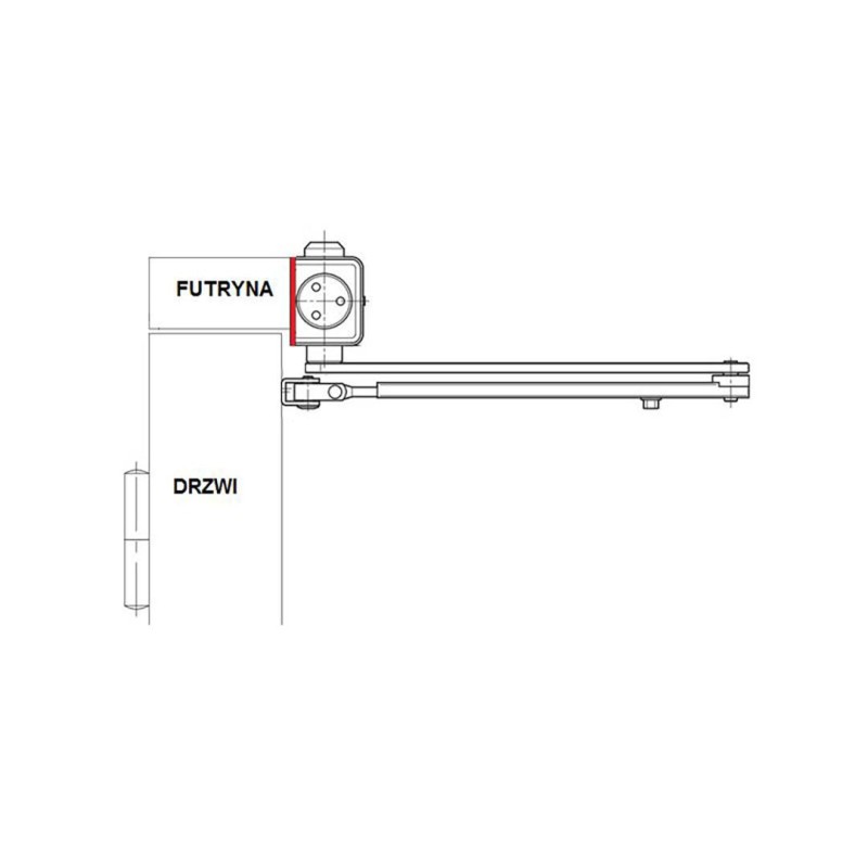 Płyta montażowa do samozamykacza DC140 Assa Abloy DCA161-8014 brązowa 206x55x5 mm