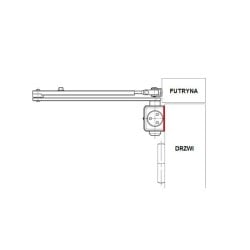 Płyta montażowa do samozamykacza DC140 Assa Abloy DCA161-EV1 srebrny 206x55x5 mm