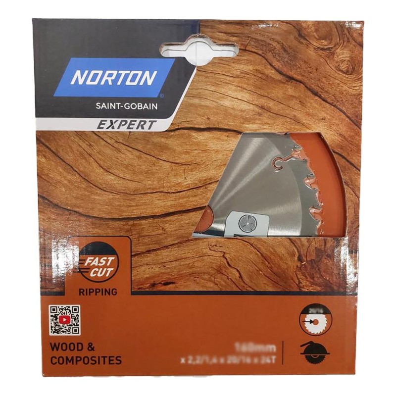 Piła tarczowa z widią do drewna Norton 70184632188 210x30 mm 24T HW