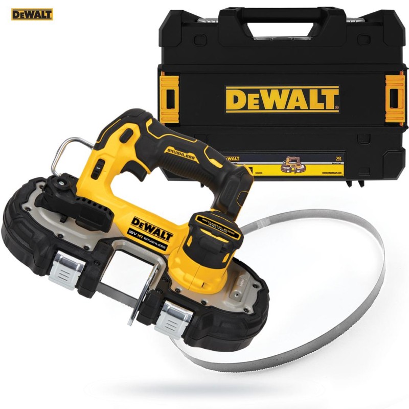 Pilarka taśmowa 18V body DeWalt kufer DCS377NT