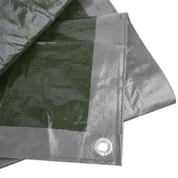 Plandeka wzmocniona Bradas SUPER MOCNA 8x12 m 120g srebrna PL1208/12