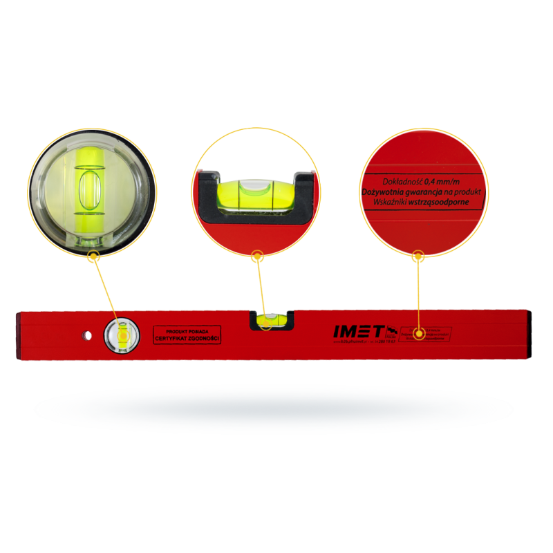 Poziomica IMET 1347 30cm aluminiowa