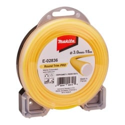 Żyłka tnąca Makita E-02836 okrągła Round Trim Plus 3mm x 15m nylonowa, dwuwarstwowa do kos i podkaszarek