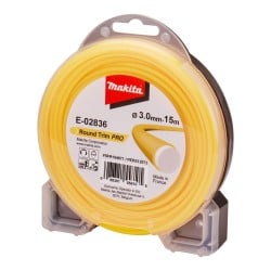 Żyłka tnąca Makita E-02836 okrągła Round Trim Plus 3mm x 15m nylonowa, dwuwarstwowa do kos i podkaszarek
