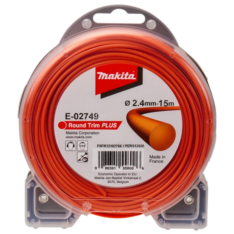 Żyłka tnąca Makita E-02749 okrągła Round Trim Plus 2,4mm x 15m nylonowa do podkaszarek