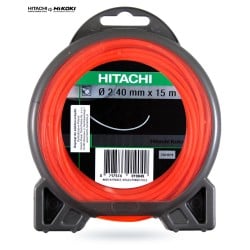 Żyłka tnąca kwadratowa 2,4mmx15mb HiKOKI pomarańczowa