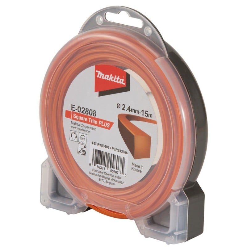 Żyłka tnąca Makita E-02808 kwadratowa Square Trim Plus 2,4mm x 15m nylonowa do kos i podkaszarek