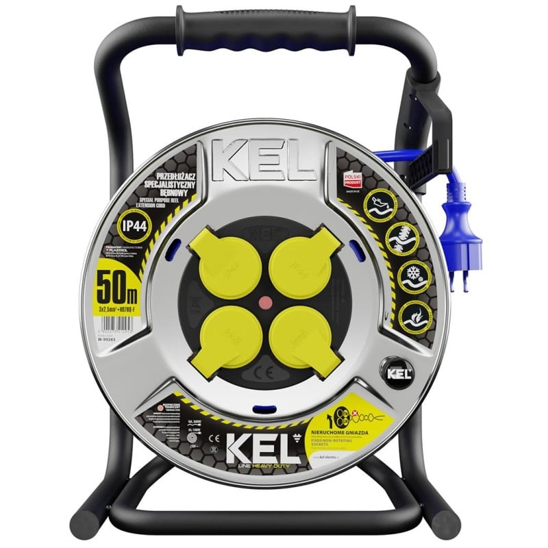 Przedłużacz bębnowy 50m 3x2,5mm H07BQ KEL W-99283