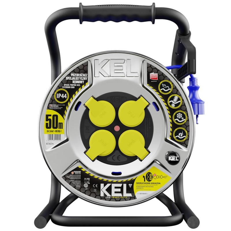 Przedłużacz bębnowy 50m 3x1,5mm H07BQ KEL W-99279