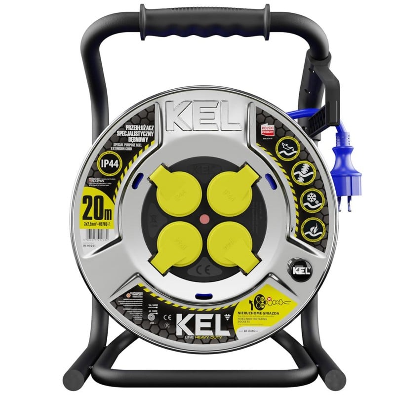 Przedłużacz bębnowy 20m 3x2,5mm H07BQ KEL W-99251