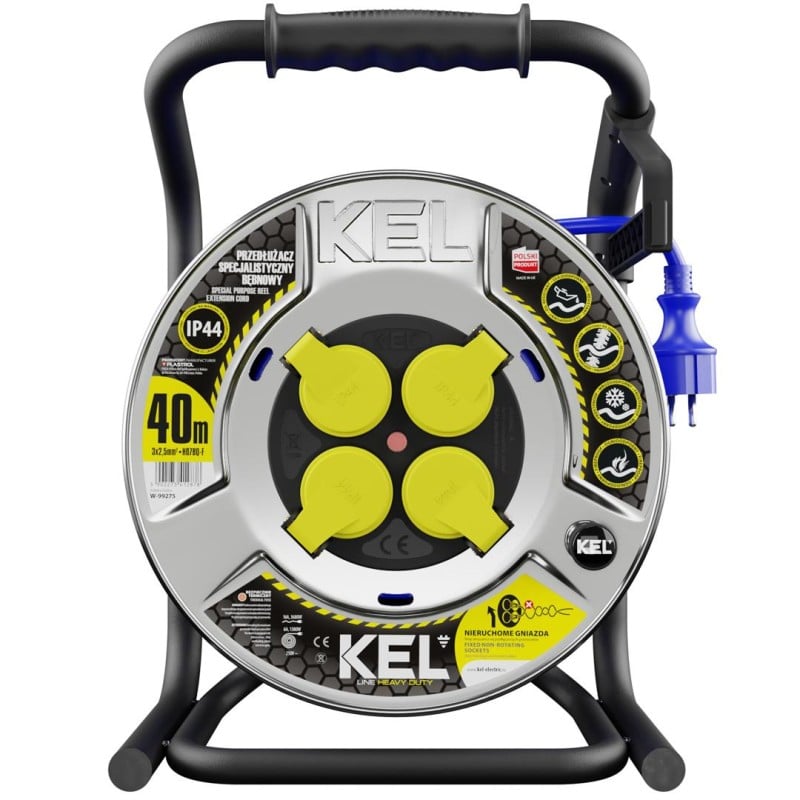 Przedłużacz bębnowy 40m 3x2,5mm H07BQ KEL W-99275