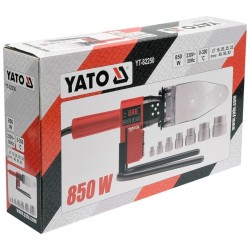 Zgrzewarka do rur termoplastycznych 850 W 300˚C 16-63mm + komplet kamieni YATO YT-82250