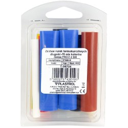 Zestaw 16 koszulek termokurczliwych 70mm PLASTROL