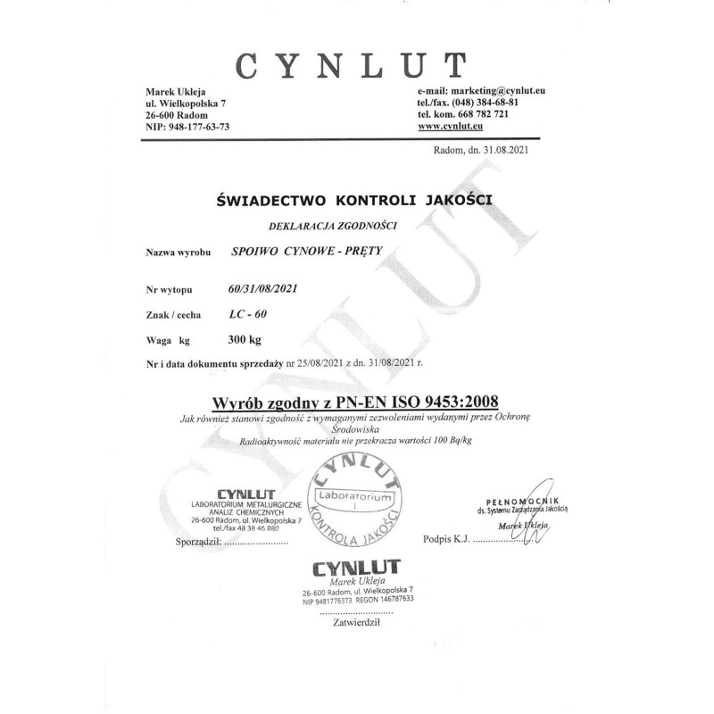 Cyna laski LC 60 (1szt)