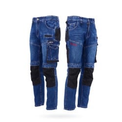 Spodnie Makita jeansowe rozm XL kieszenie wzmocnio
