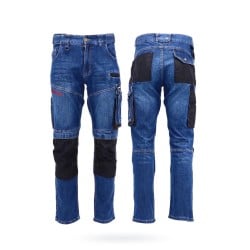 Spodnie Makita jeansowe rozm XL kieszenie wzmocnio