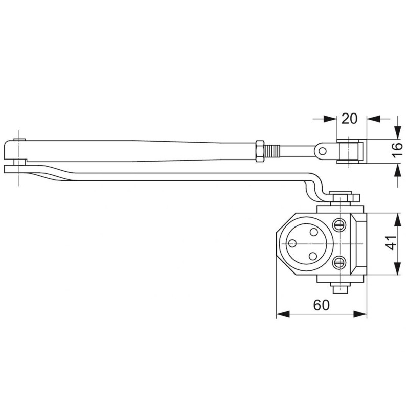 Samozamykacz DC110 biały (40-80kg) ASSA ABLOY