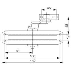 Samozamykacz DC110 biały (40-80kg) ASSA ABLOY